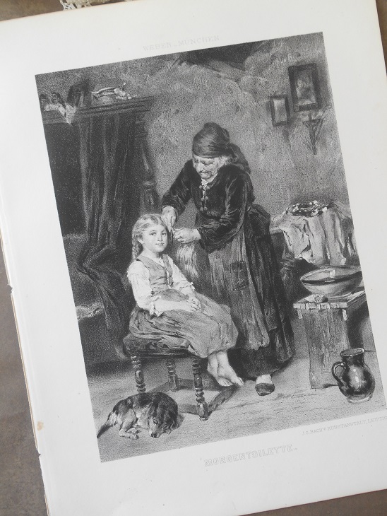 ANTIK ORIGINALLITOGRAFI - MORGENTOILETTE