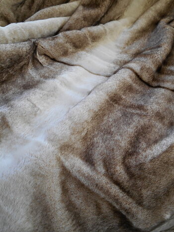 FUSKPÄLSPLÄD - WILD RABBIT BROWN