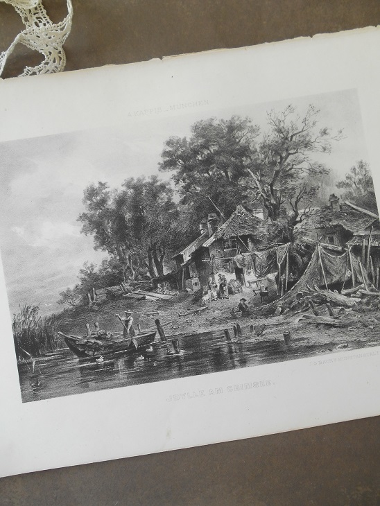 ANTIK ORIGINALLITOGRAFI - IDYLLE AM CHIMSEE