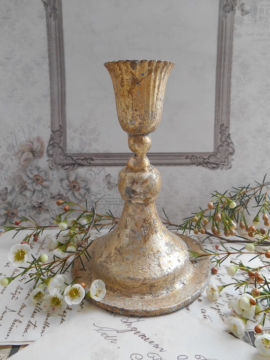 LITEN GULDFÄRGAD LJUSSTAKE - 2
