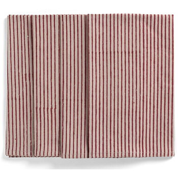 TYGSERVETT RED STRIPE ON NATURAL