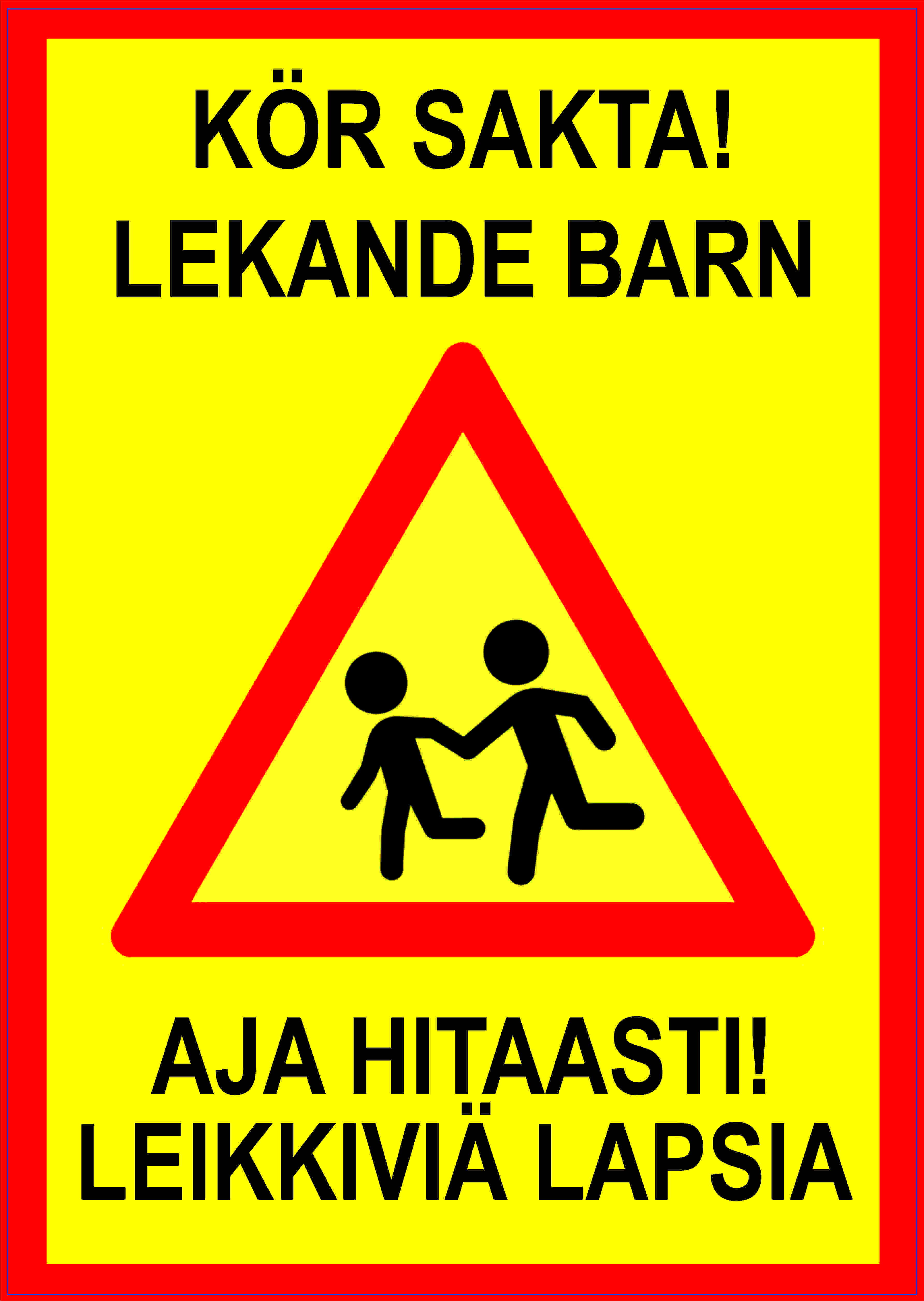 Leikkivät lapset-kyltti
