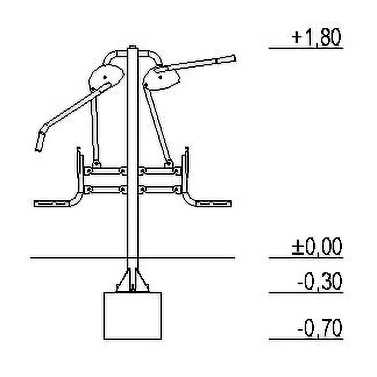 Utomhus dubbel träningsmaskin\n - 3