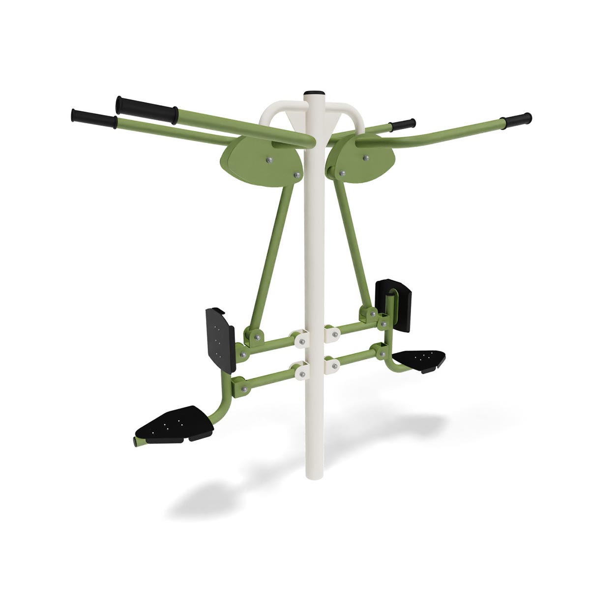 Utomhus dubbel arm- och benpress