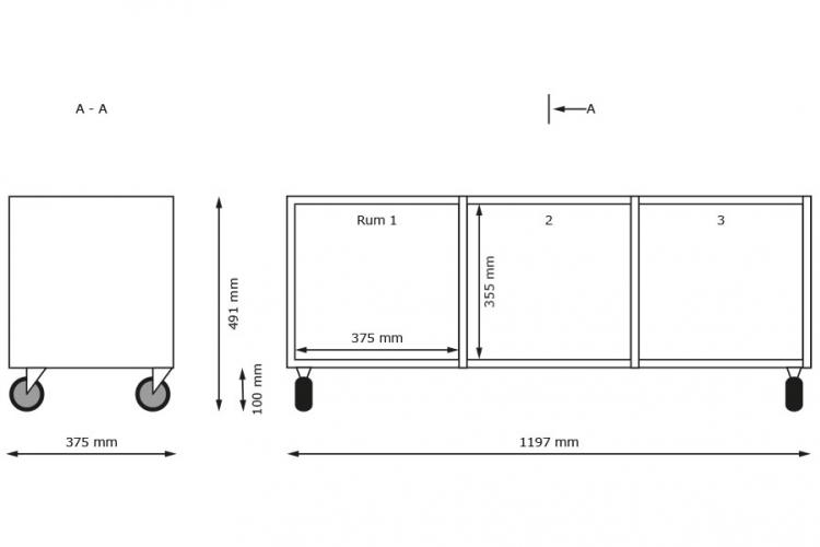 Mobil Kubus reol 3 rum - 5