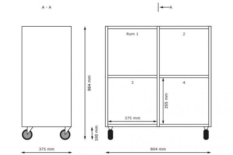 Mobil Kubus reol 4 rum - 5