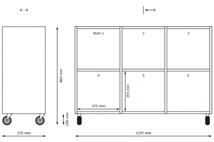 Mobil Kubus reol 6 rum - 8