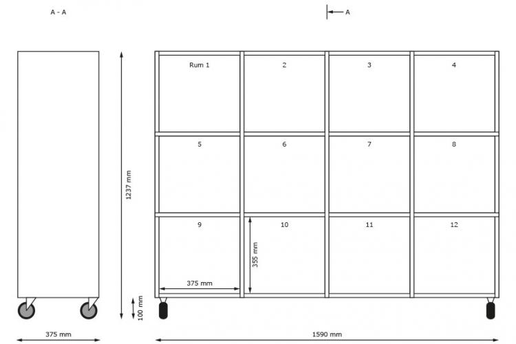 Mobil Kubus reol 12 rum - 7