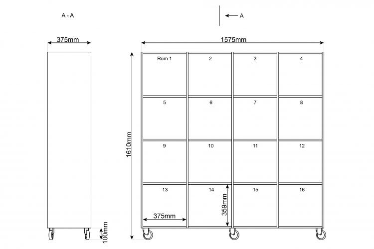 Mobil Kubus reol 16 rum - 4