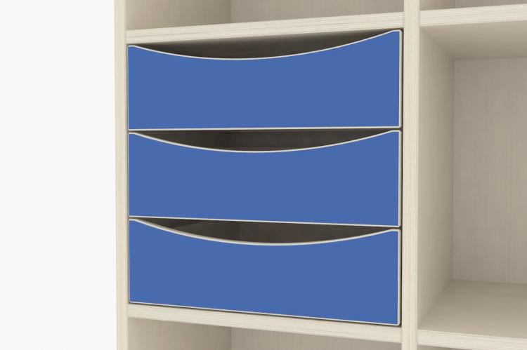 Skuffesektion til Kubus reol 3 stk. med laminat