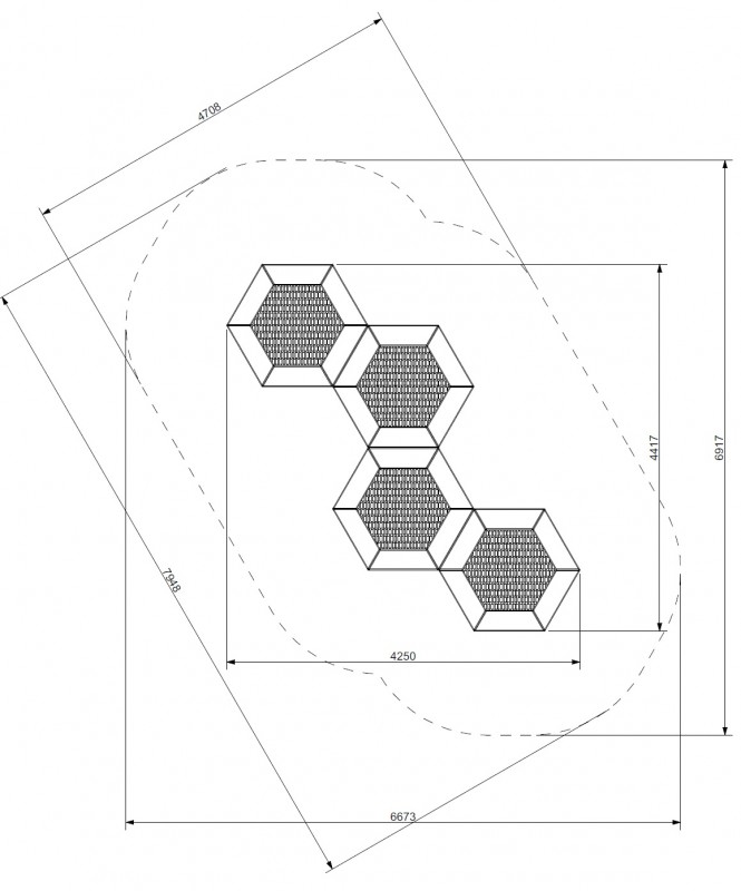 Trampolin Hexo 4A - 4
