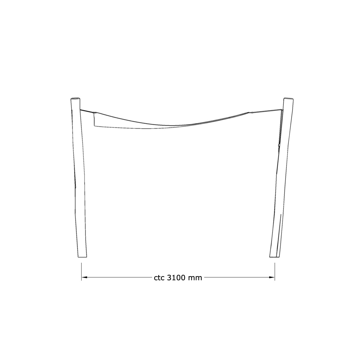 Solsegel - 3 x 3 x 3 m - 5