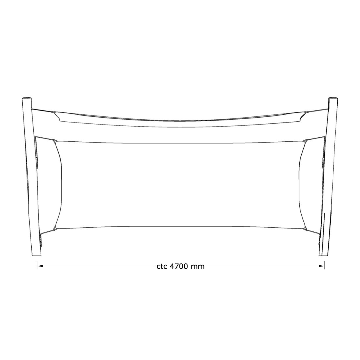 Solsegel två sidor - 4,2 x 4,2 m - 5