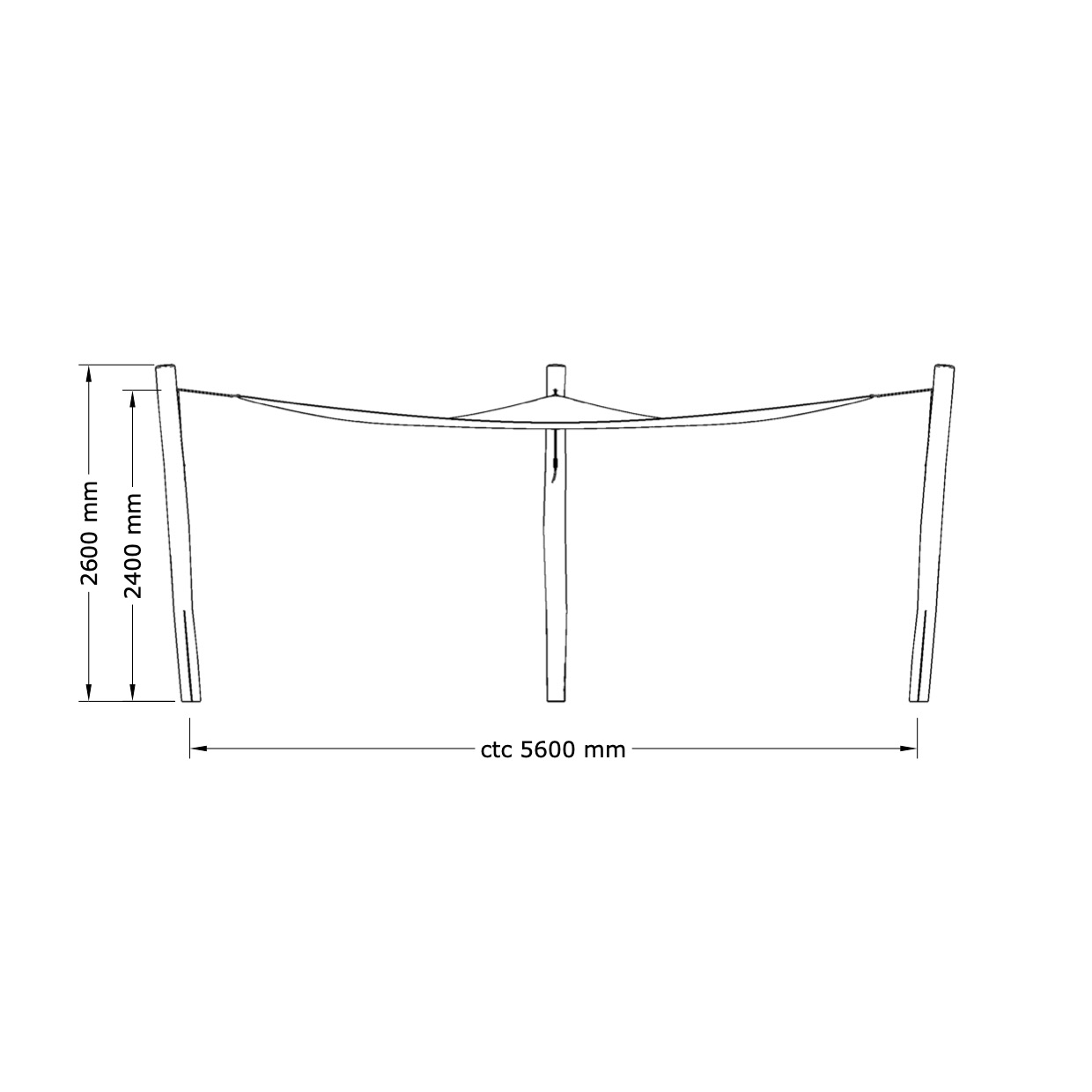 Solseil - 5 x 5 x 5 m - 4