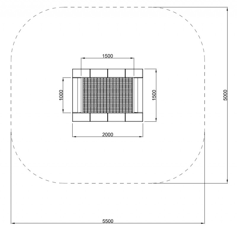 Trampolin ORTA-I 150 x 200 - 3
