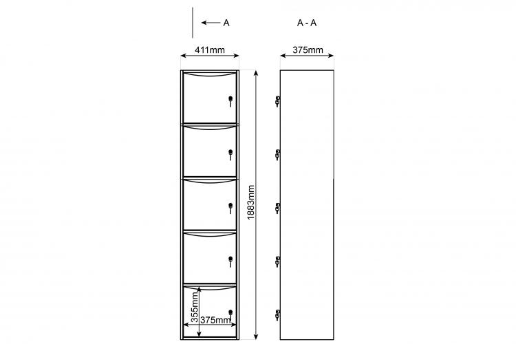 Line personaleskab 1Bx5H - 2