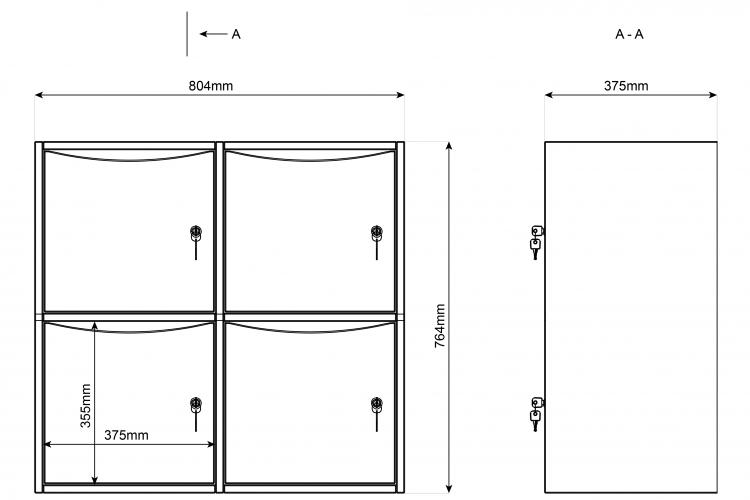 Line personaleskab 2Bx2H - 2