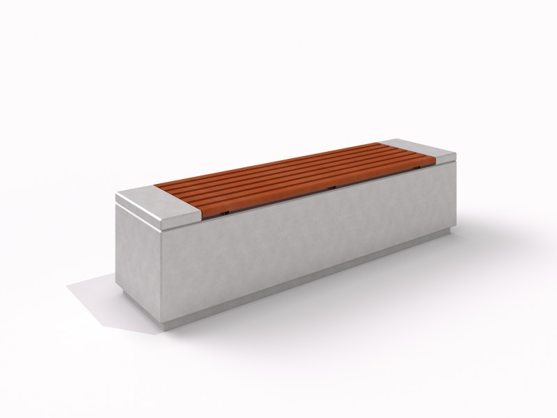 DECO vit betongbänk 2