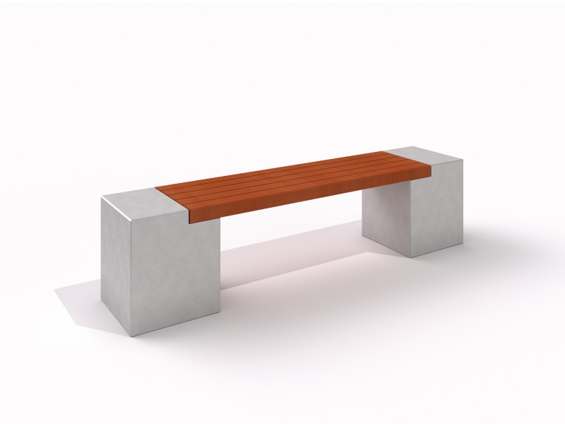 DECO vit betongbänk 11