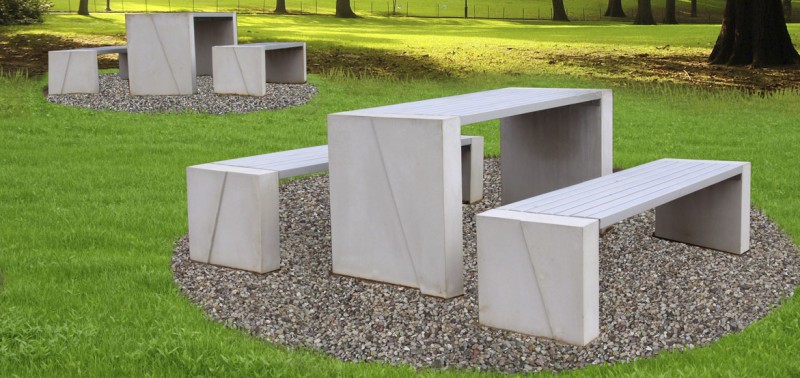 DECO Vit betongbord - 3
