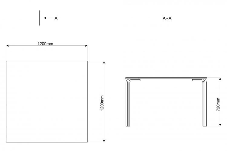 Bord 1200x1200mm. - 5