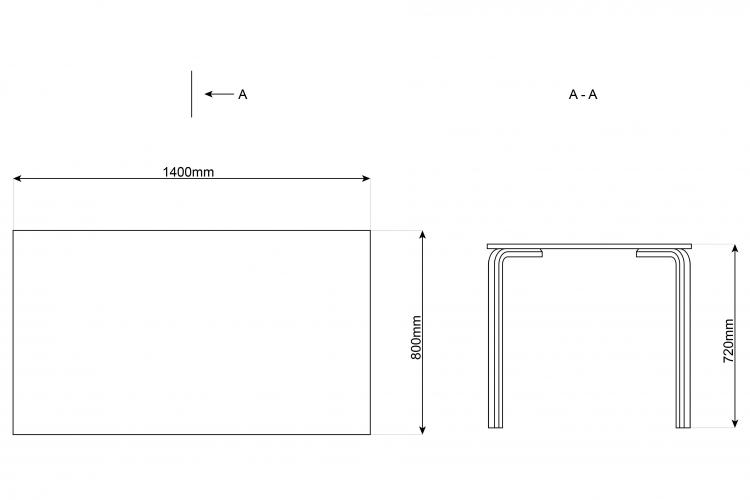 Bord 800x1400mm. - 3