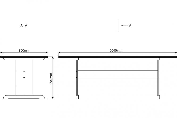 Bord 800x2000mm. - 3