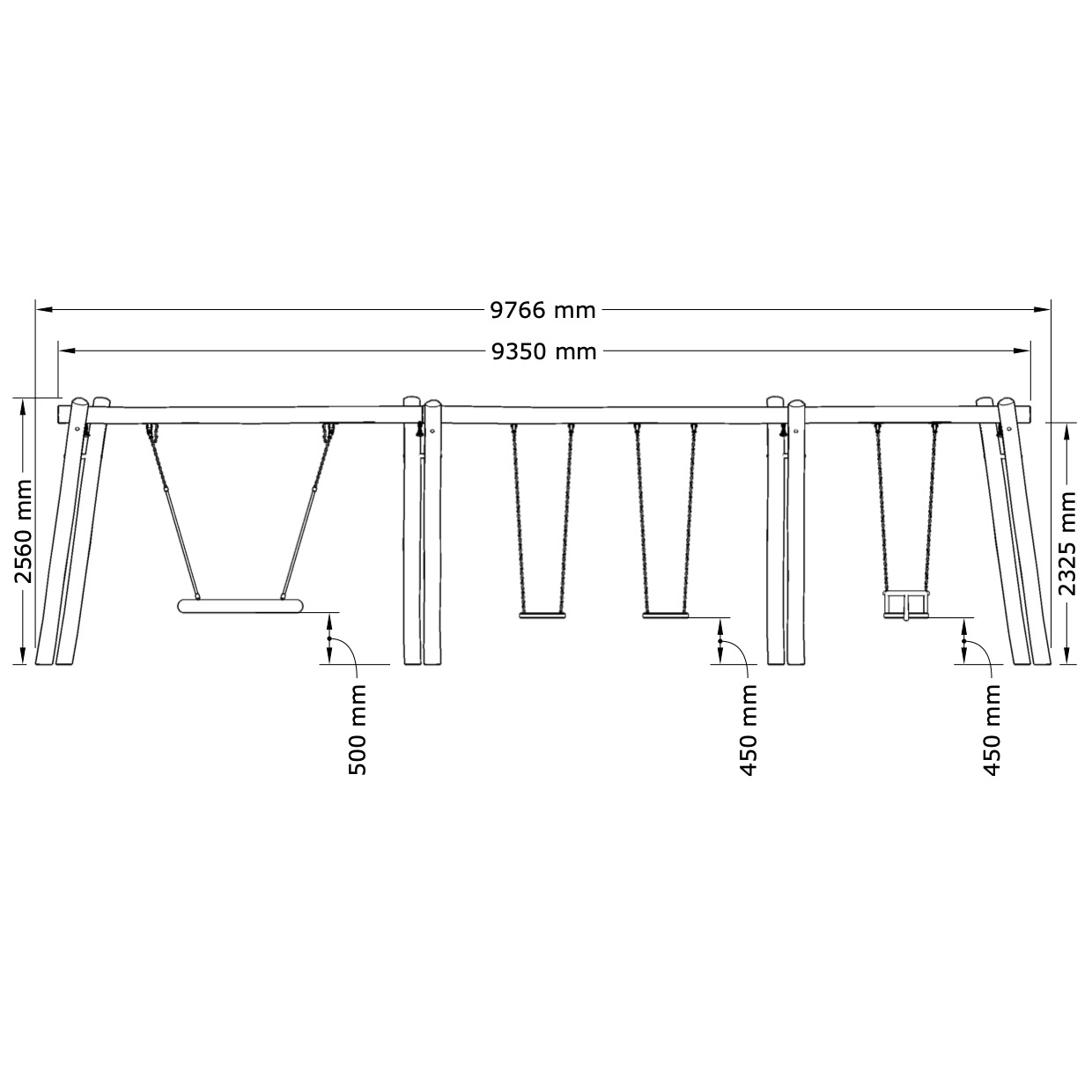 Robiniahuske 2,5 seksjoner, fuglerede, standard og baby - 4