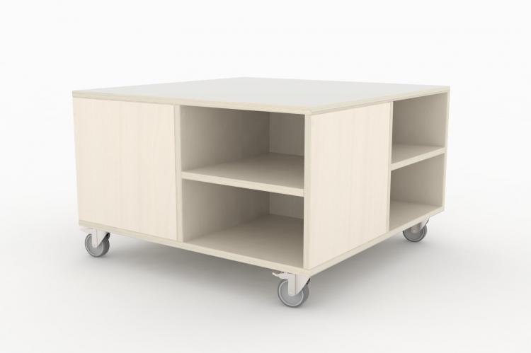 Mobilt legebord med 8 rum