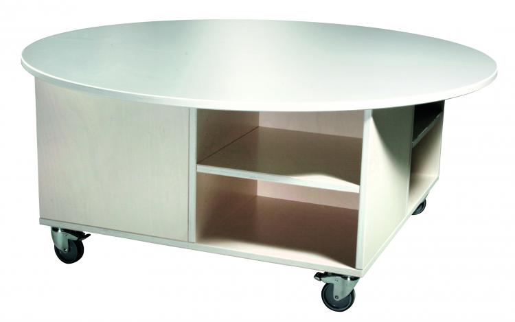 Mobilt legebord med rund topplade - 3