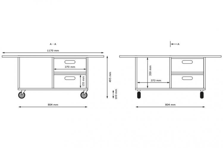 Legebord med rund topplade - 5