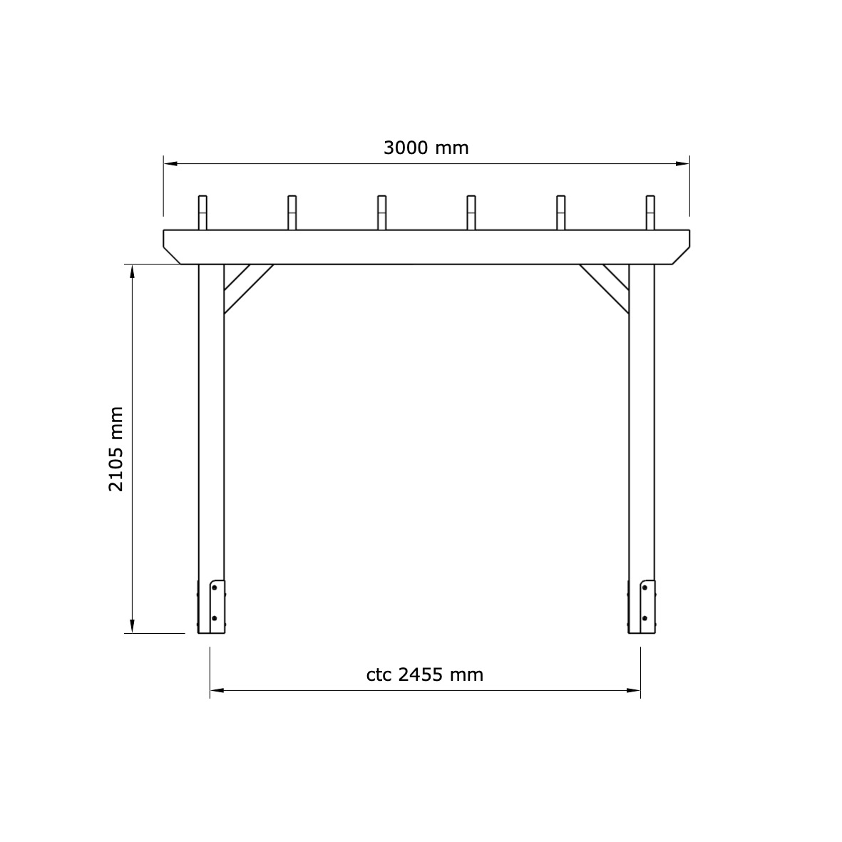 Pergola 3x3m - 4