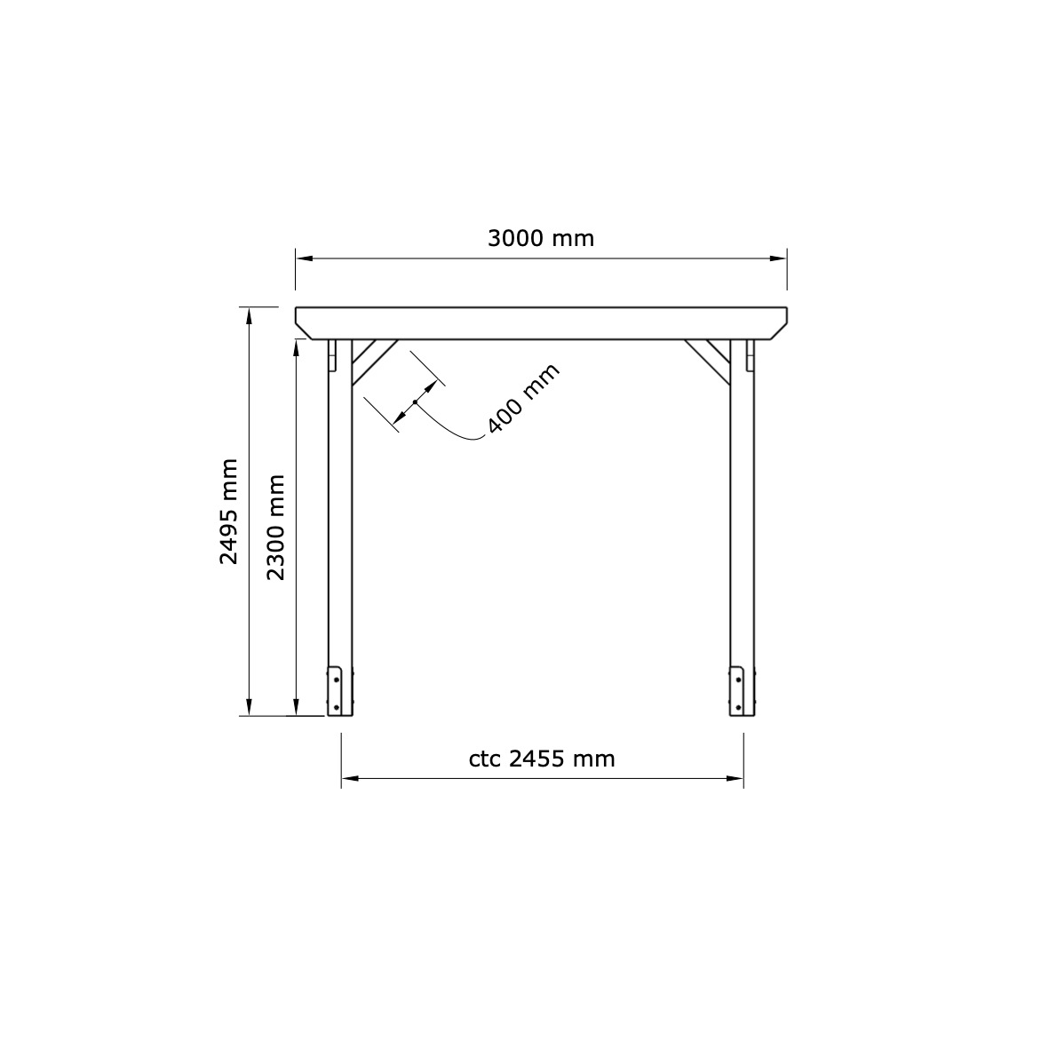 Pergola 3x6m - 3