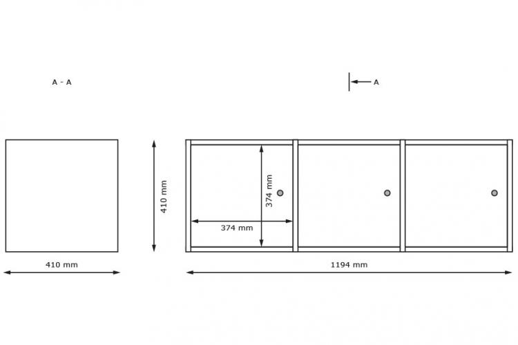 Stino personaleskab 3 rum 3Bx1H - 3