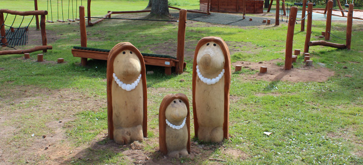 Treskulptur Trollfamilie - 3