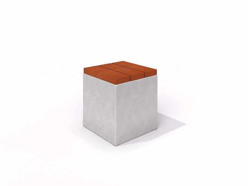 DECO vit betongbänk 6