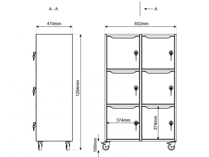 Stino personaleskab 6 rum 2Bx3H - 3
