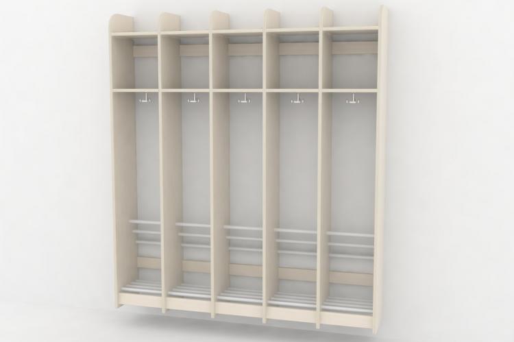 Troldegarderobe u/bænk 5 sekt.