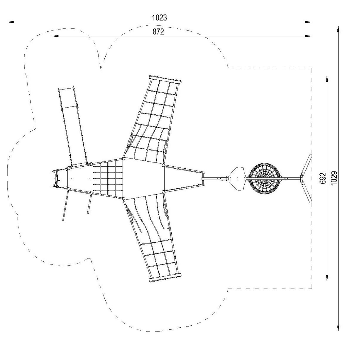 Flygplanklätterställning - 2