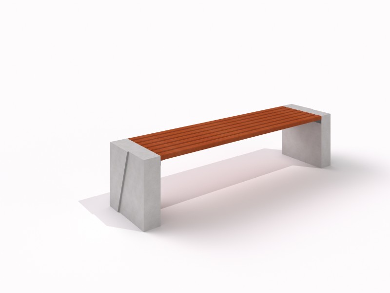 DECO vit betongbänk 10