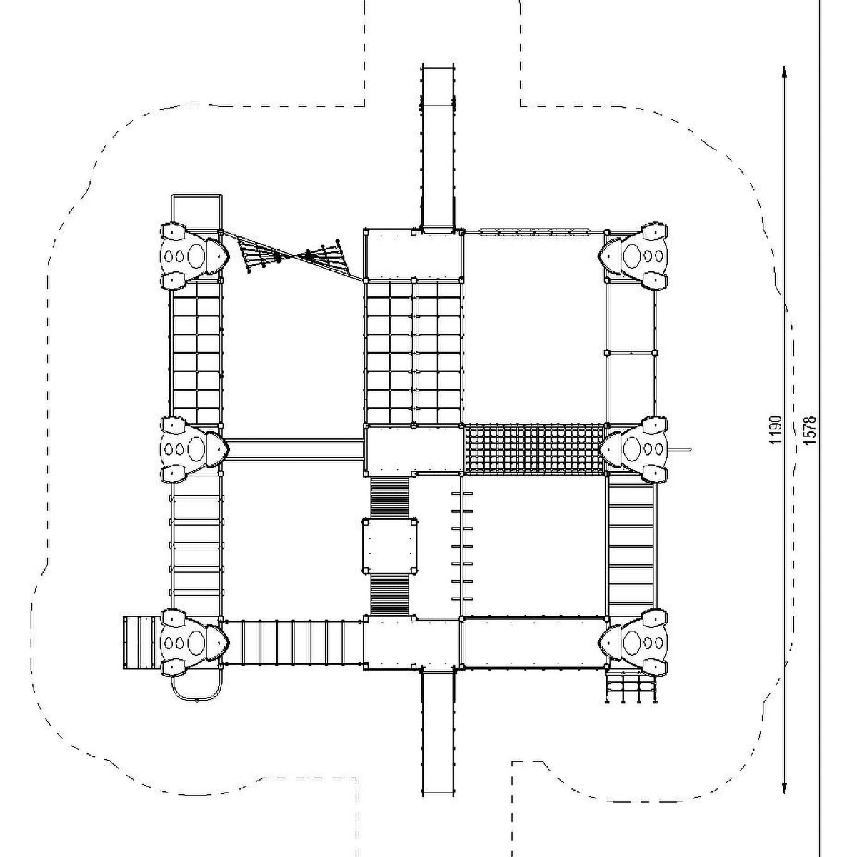 Klatrestativ Astronaut med rutsjebane - 2