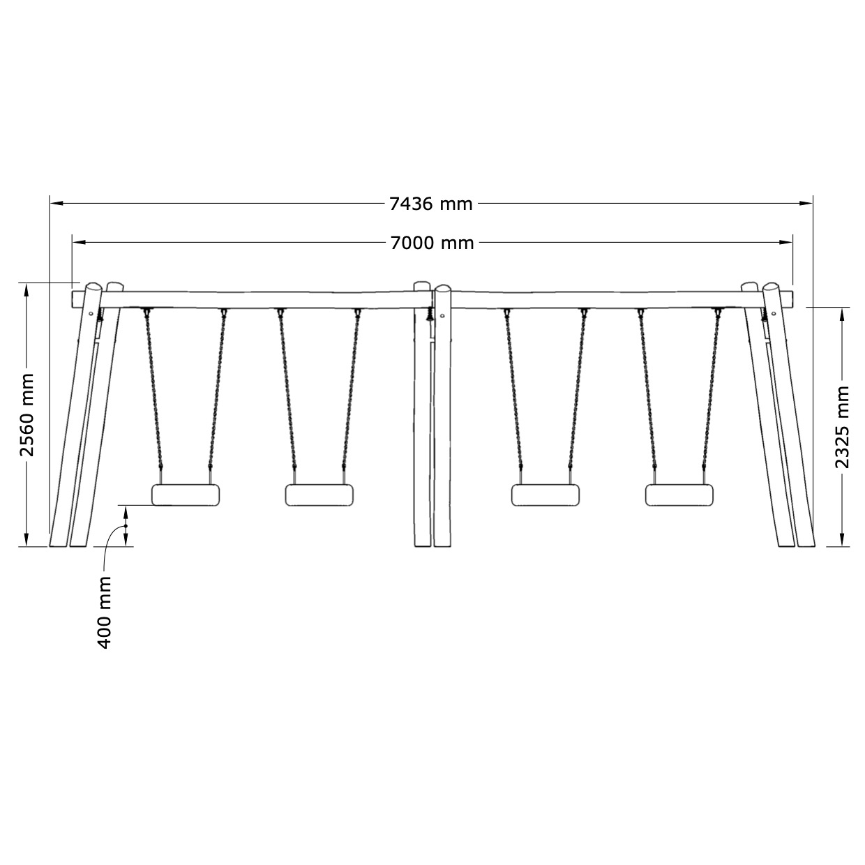 Robinia Gunga 2 Fack Fyra Däck - 4