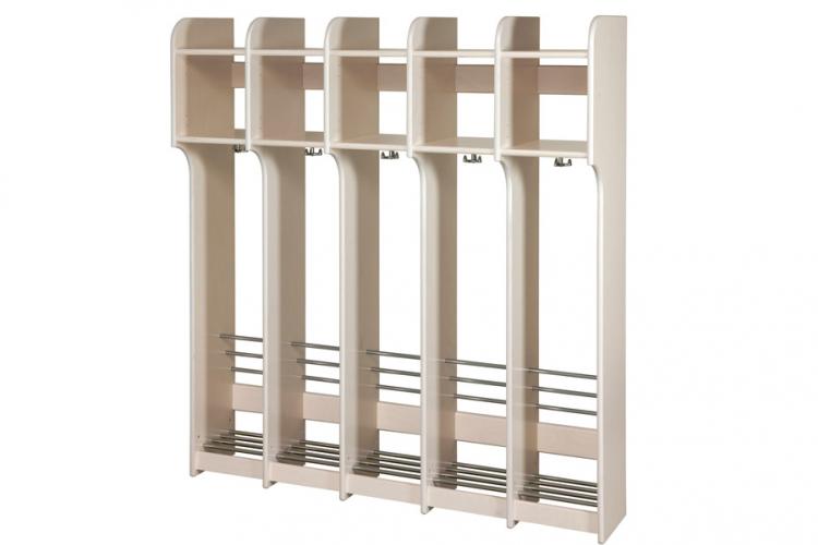 Skolegarderobe u/bænk 5 sekt. - 2