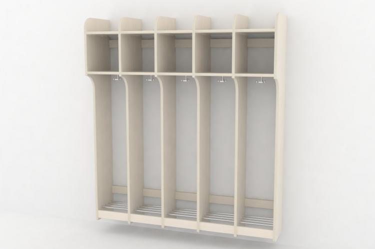 Skolegarderobe u/bænk 5 sekt. - 3
