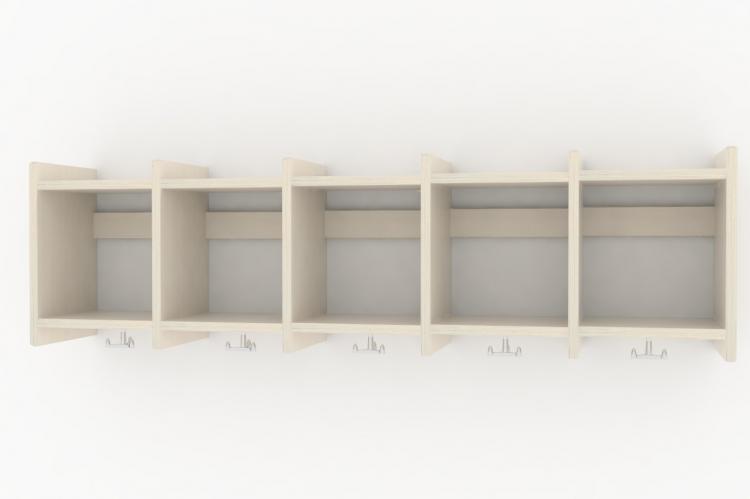 Væggarderobe 5 sekt.