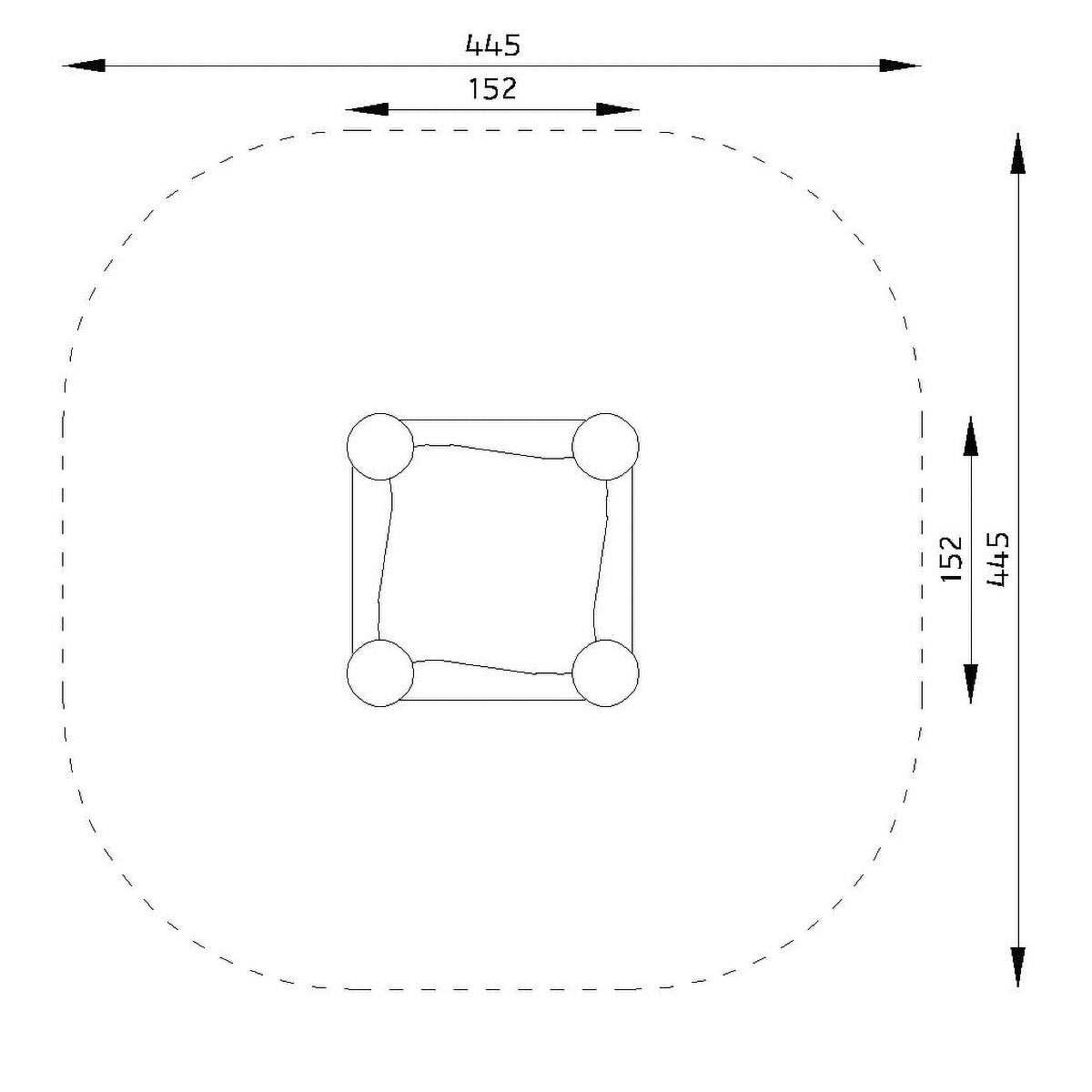 Sandkasse 1,5x1,5m - 2