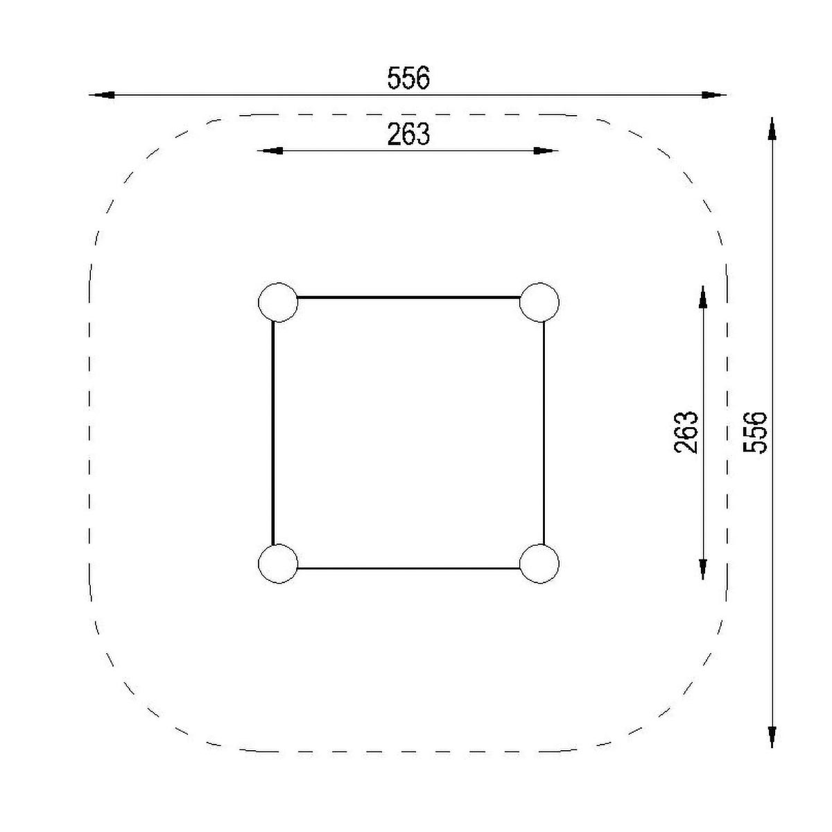 Sandlåda 2,5x2,5m Basic - 2