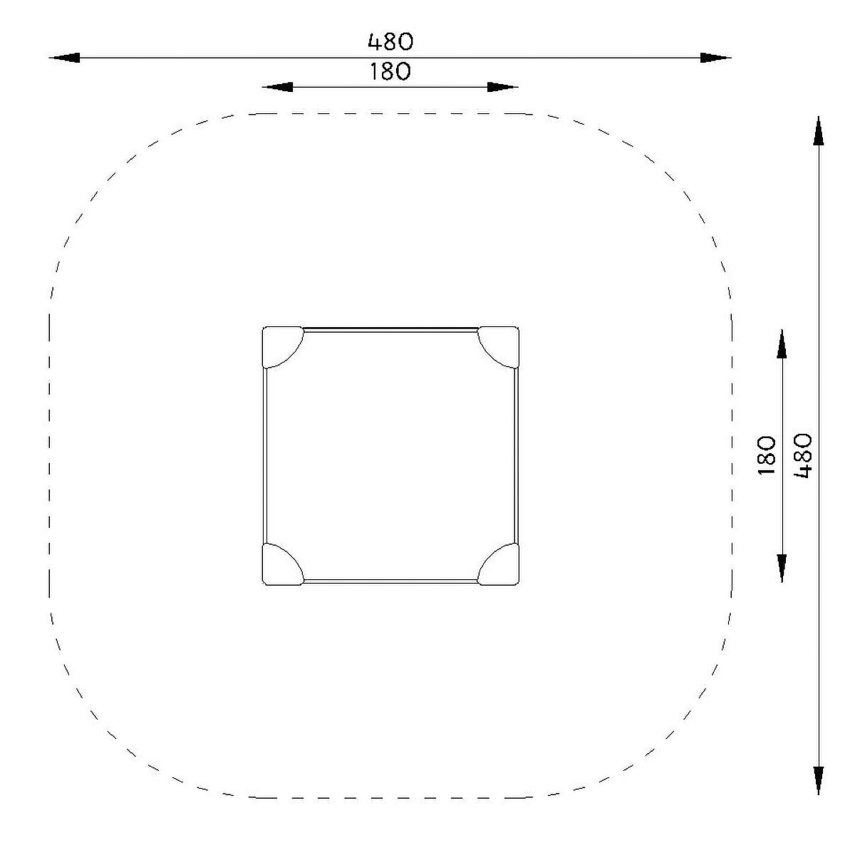 Sandkasse 1,8x1,8m - 2