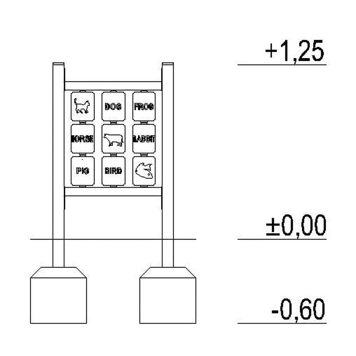 Lekpanel Djur och Ord Mini - 3