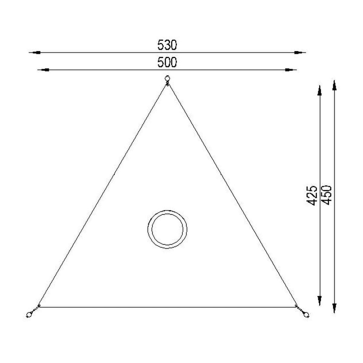 Trekantig solseil - 2